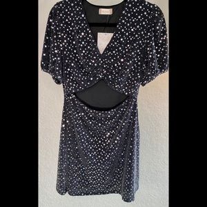 NWT star sequined cutout dress